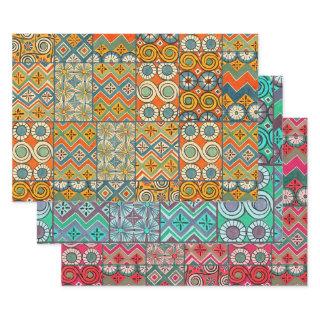 Geometric Colorful Antique Egyptian Graphic Art  Sheets