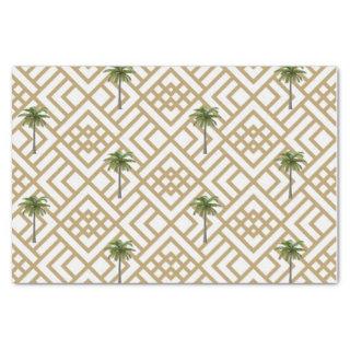 Geometric Gold Palm Tree Tissue Paper