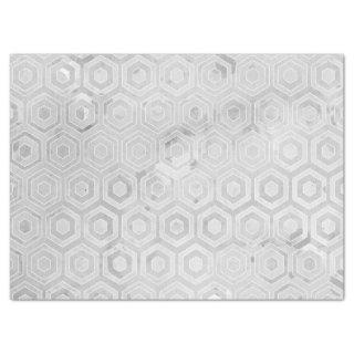 Geometric Hexagonal Hexagon Gray Watercolor Wash Tissue Paper