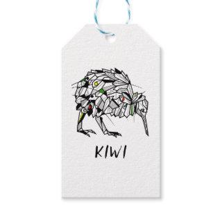 Geometric Koru kiwi Gift Tags