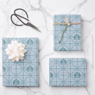 Geometric Lotus Grid Pattern - The White Lotus  Sheets