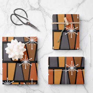 Geometric MCM Abstract Burnt Orange  Sheets