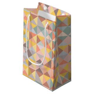 Geometric Pattern in Fall and Autumn Earth Tones Small Gift Bag