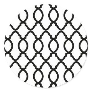 Geometric Pattern Lattice  Classic Round Sticker