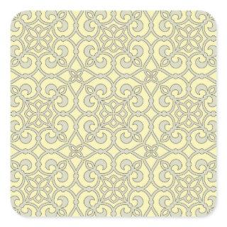 Geometric Pattern Lattice  Square Sticker
