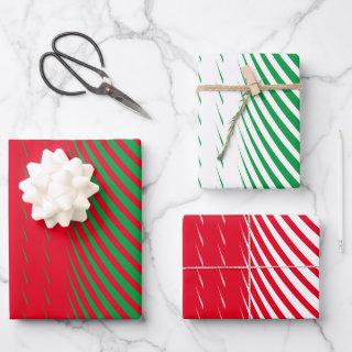 Geometric Patterns Christmas Red Green White Artsy  Sheets