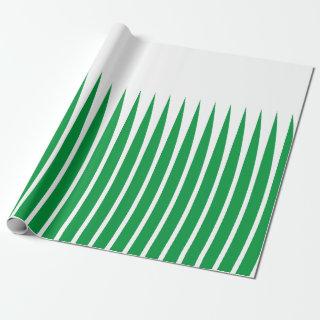 Geometric Patterns Christmas White Green Spike Art