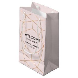 Geometric Rose Gold Wedding Welcome Bag
