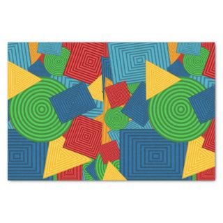 Geometric Shapes Collage (Bright Colors) Tissue Paper