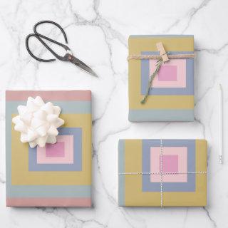 Geometric Shapes Quilt Pattern in Pastel Colors   Sheets