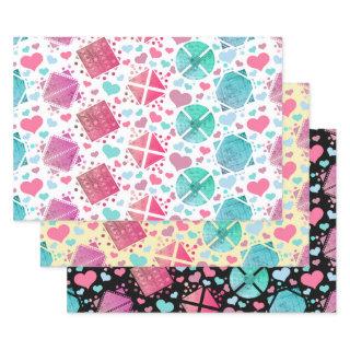 Geometric Shapes with Hearts  Sheets