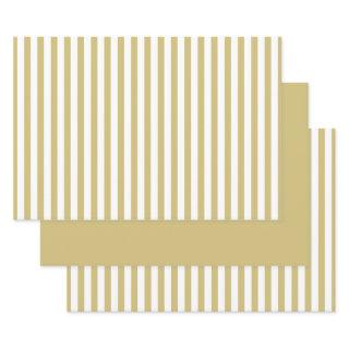 Geometric Simple Gold/White Stripes Pattern Set  Sheets