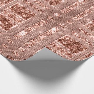Geometry Sparkly Rose Gold Grily Copper Glitter