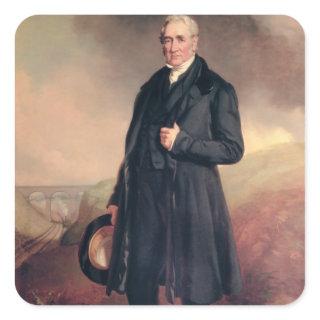 George Stephenson Square Sticker