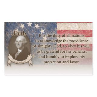 George Washington - Faith Rectangular Sticker