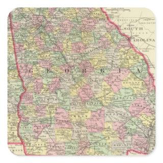 Georgia, Alabama Square Sticker