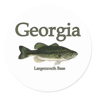 Georgia Largemouth Bass Classic Round Sticker