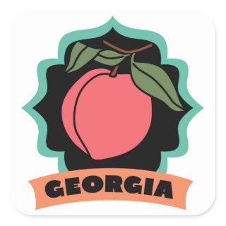 Georgia Peach Logo Square Sticker