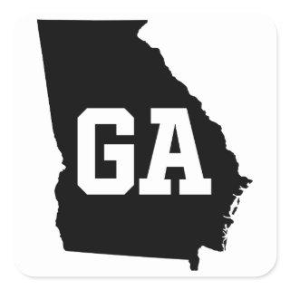 Georgia State Map GA Abbreviation Stickers