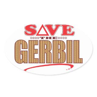 Gerbil Save Oval Sticker
