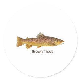 German Brown Trout Classic Round Sticker
