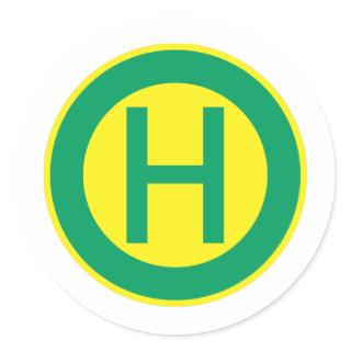 German Bus and Tram Stop sign stop Classic Round Sticker