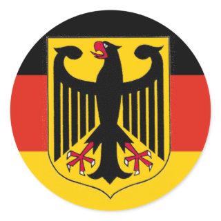 German Eagle Flag Classic Round Sticker