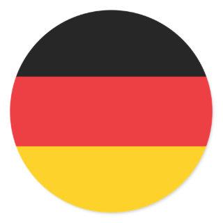 German flag classic round sticker