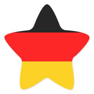 German Flag Deutsche Flagge Star Sticker