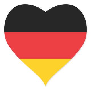 German flag heart sticker