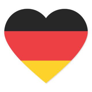 German flag heart sticker