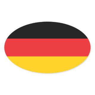 German flag oval sticker