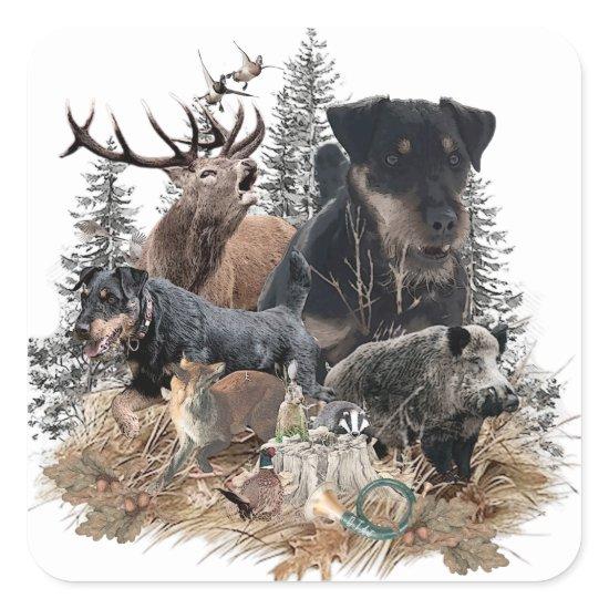 German Hunting Terrier (Jagdterrier)   Square Sticker