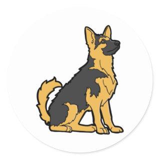 German Sheperd dog Classic Round Sticker