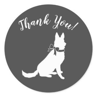 German Shepherd Dog Baby Shower Genderless Classic Round Sticker
