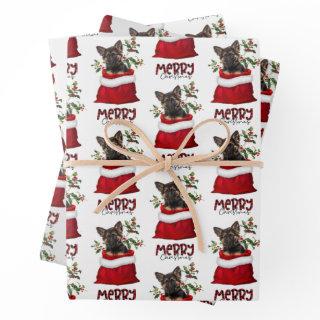 German Shepherd Puppy in Holiday Gift Bag  Sheets