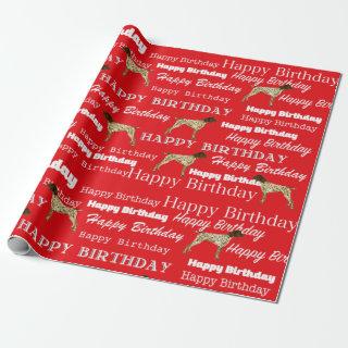 German Shorthaired Pointer, Birthday Gift Wrap GSP