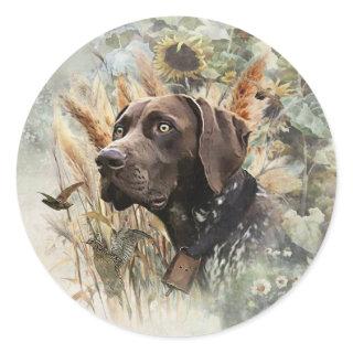 German Shorthaired Pointer Classic Round Sticker