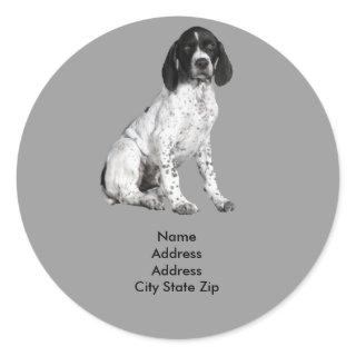 German Shorthaired Pointer Puppy Address Label