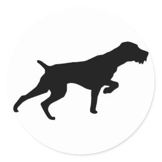 German Wirehaired Pointer Classic Round Sticker