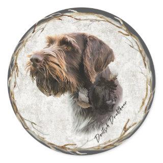 German Wirehaired Pointer      Classic Round Sticker