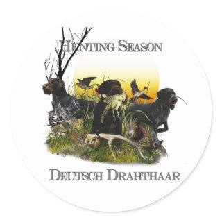 German Wirehaired Pointer     Classic Round Sticker