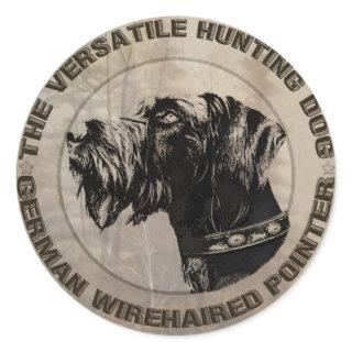 German Wirehaired Pointer  Classic Round Sticker