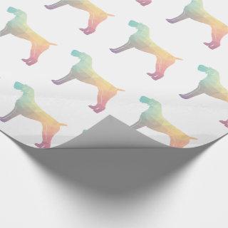 German Wirehaired Pointer Geo Silhouette Pastel