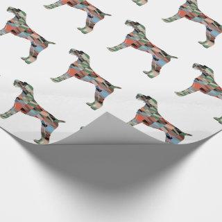 German Wirehaired Pointer Geo Silhouette Plaid