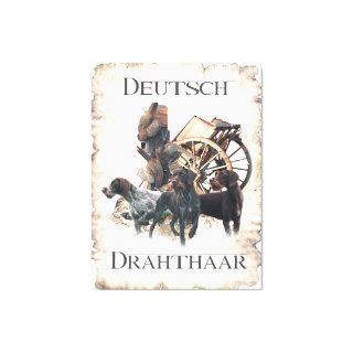German Wirehaired Pointer Pedestal Sign Bath Towel