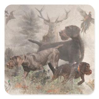 German Wirehaired Pointer     Square Sticker