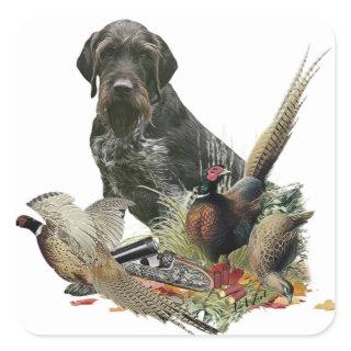 German Wirehaired Pointer     Square Sticker