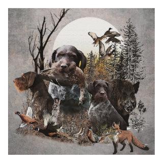 German Wirehaired Pointer Tapestry Gallery Wrap Ac Poster