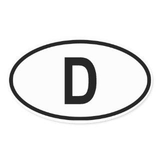 Germany "D" Oval Sticker